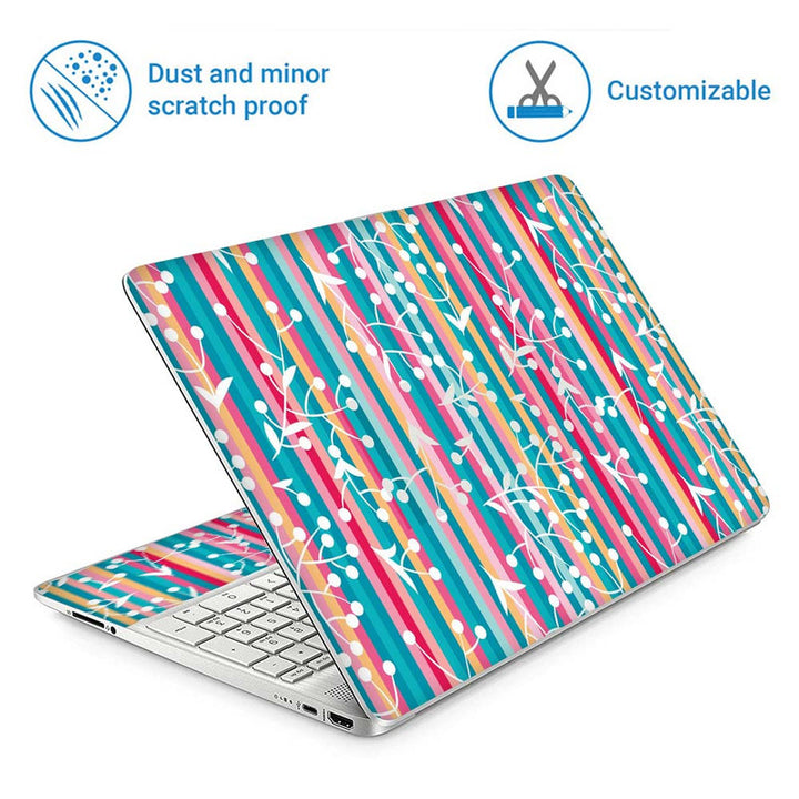 Full Panel Laptop Skin - Floral Lines