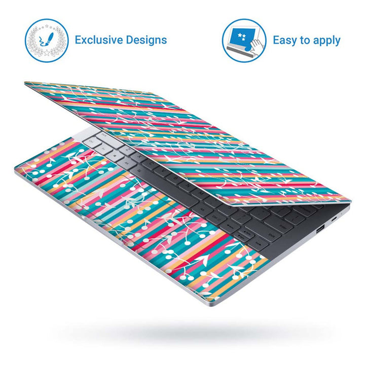 Full Panel Laptop Skin - Floral Lines