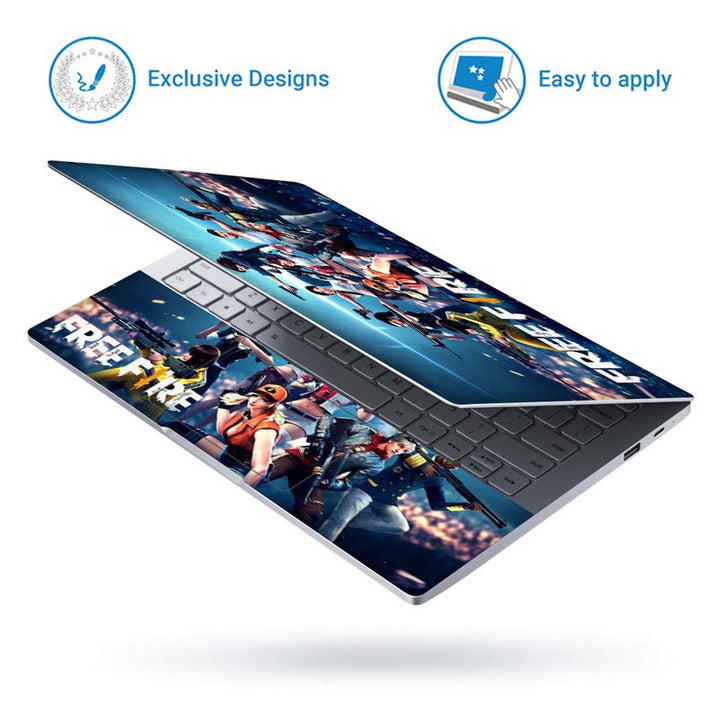 Full Panel Laptop Skin - Free Fire Characters