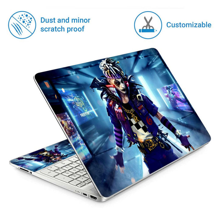 Full Panel Laptop Skin - Free Fire Jocker Design