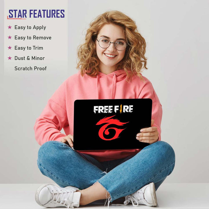 Full Panel Laptop Skin - Free Fire Logo