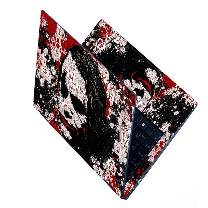 Laptop Skin - Crazy Joker Red Black