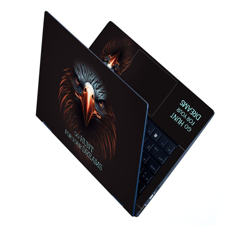 Laptop Skin - Eagle Face Go Hunt Dreams