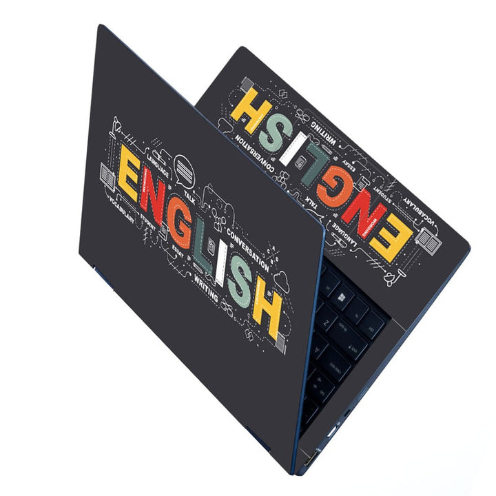 Laptop Skin - English Black