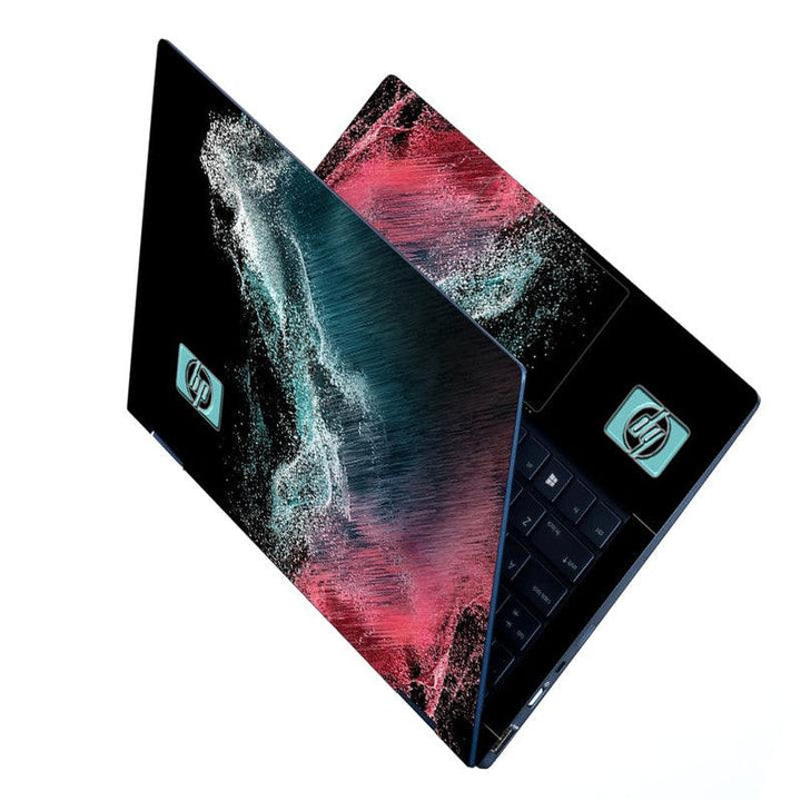 Laptop Skin - Pink Blue Particles HP Logo