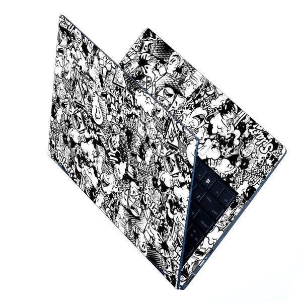 Laptop Skin - Splash Black & White Graffiti