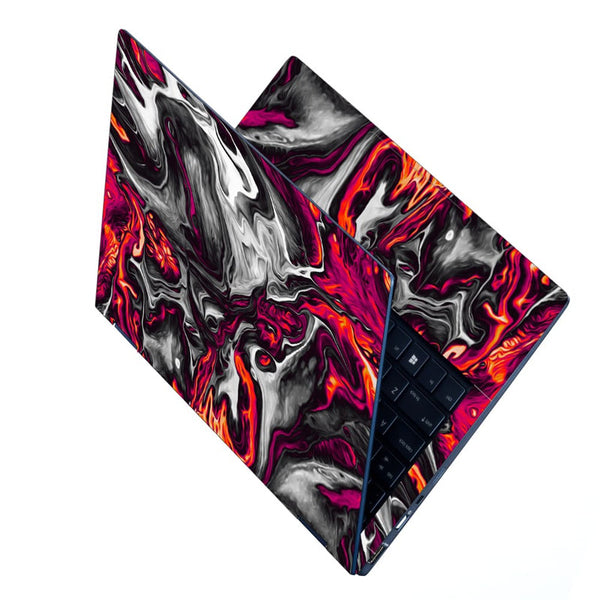 Laptop Skin - Yellow Pink White Lava Design