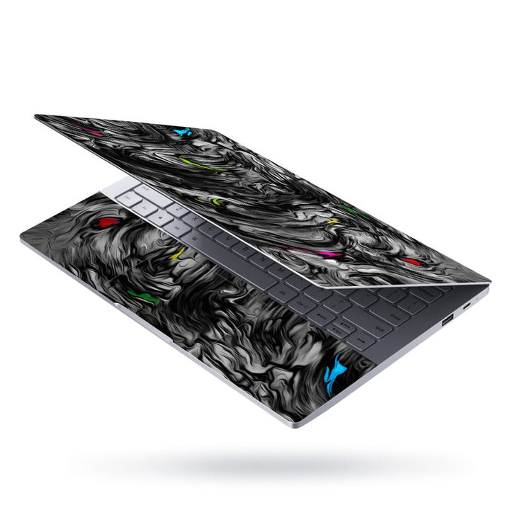 Laptop Skin - Black Design of Blue Design