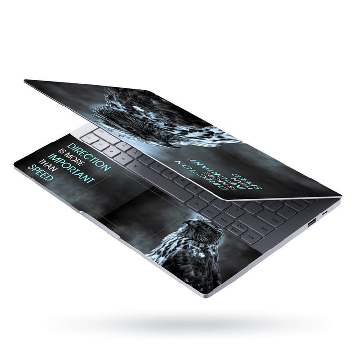 Laptop Skin - Black & White Eagle Quotes