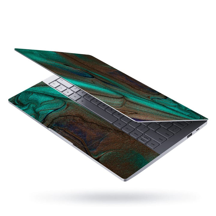 Laptop Skin - Green Brown Dusty Design