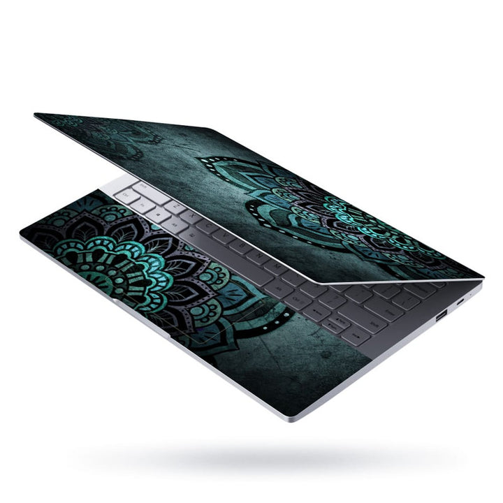 Laptop Skin - Greenish Mandla Art