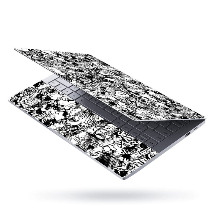 Laptop Skin - Splash Black & White Graffiti