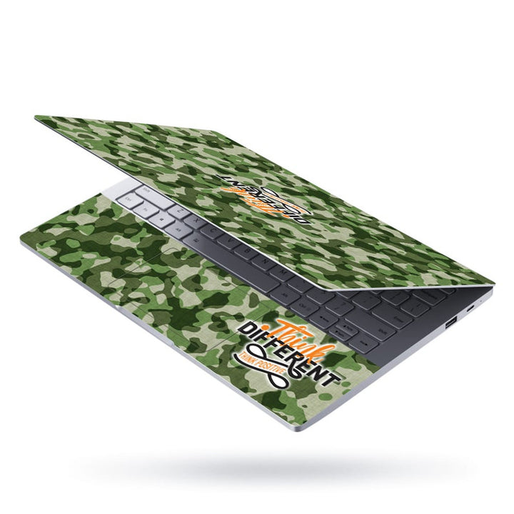 Laptop Skin - Think Different Green Camouflage