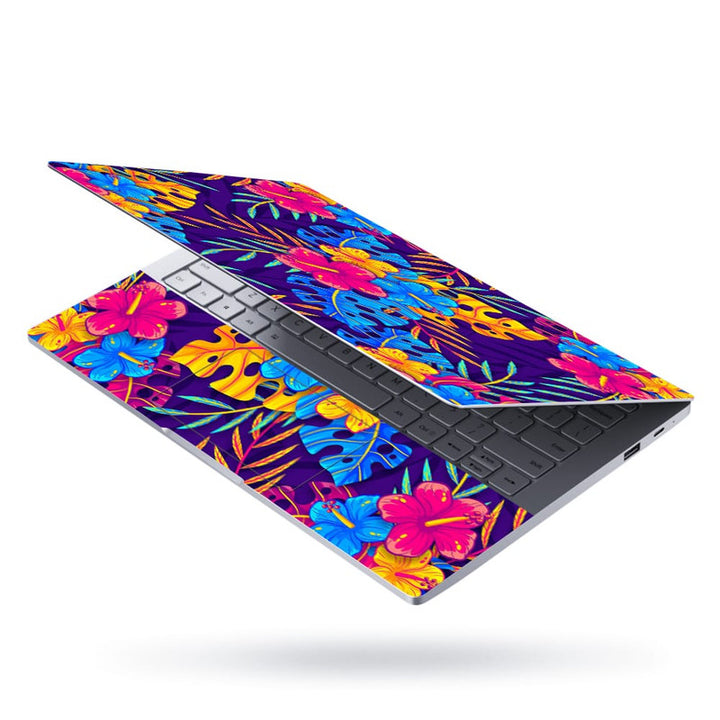 Laptop Skin - Yellow Red Purple Floral