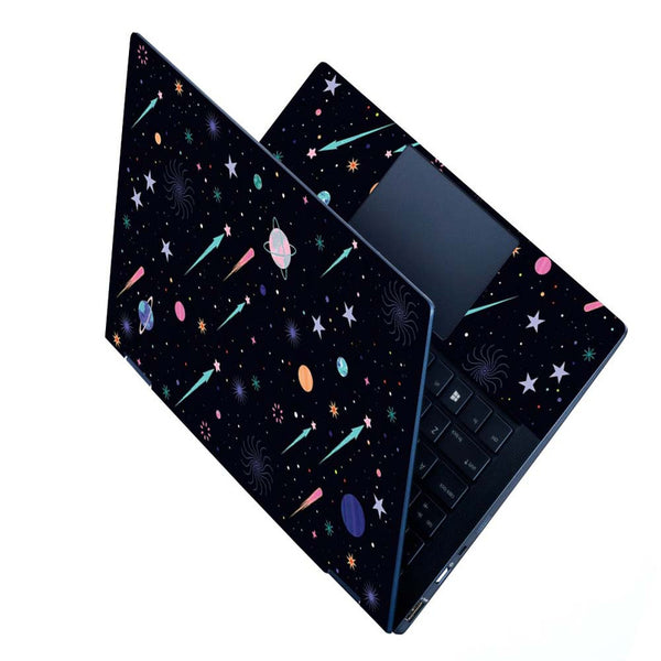 Full Panel Laptop Skin - Galaxy Black