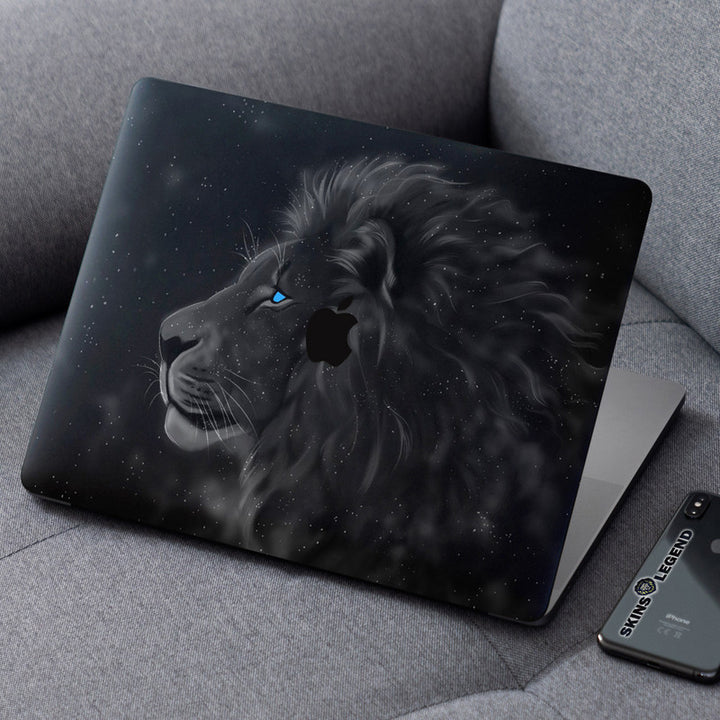 Laptop Skin for Apple MacBook - Galaxy Lion Black - SkinsLegend