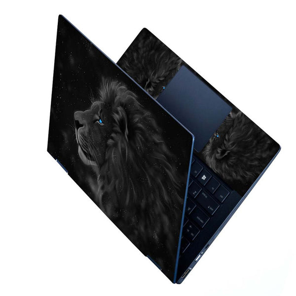 Full Panel Laptop Skin - Galaxy Tiger Black