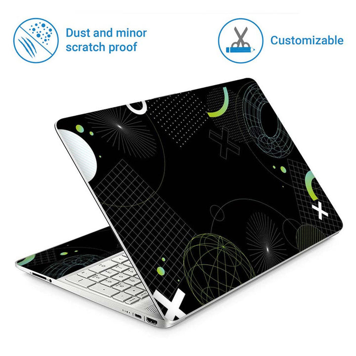 Full Panel Laptop Skin - Geometrical Black