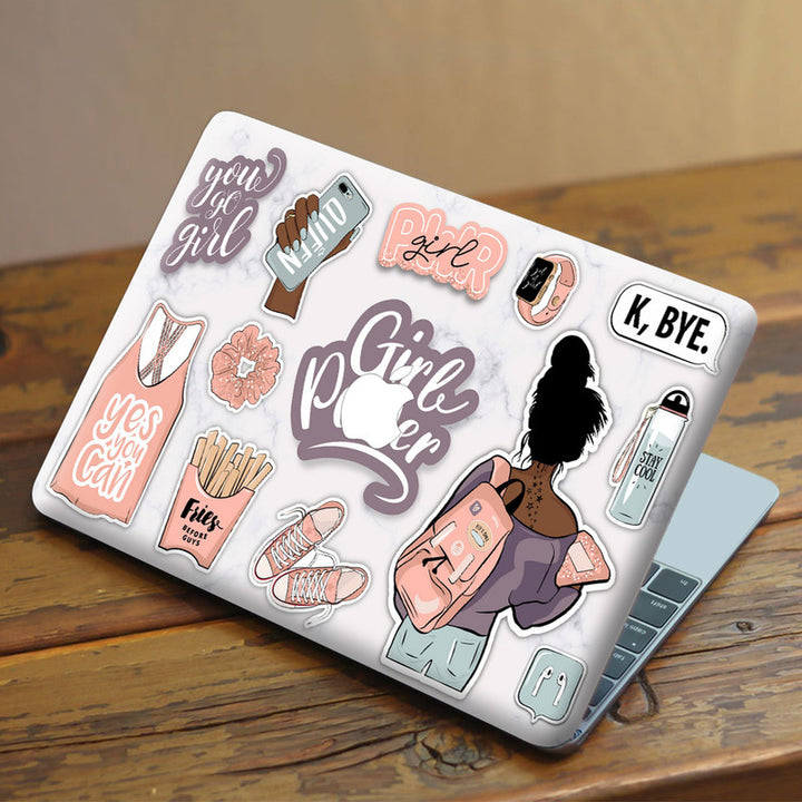 Laptop Skin for Apple MacBook - Girl Power Fries Shoes - SkinsLegend