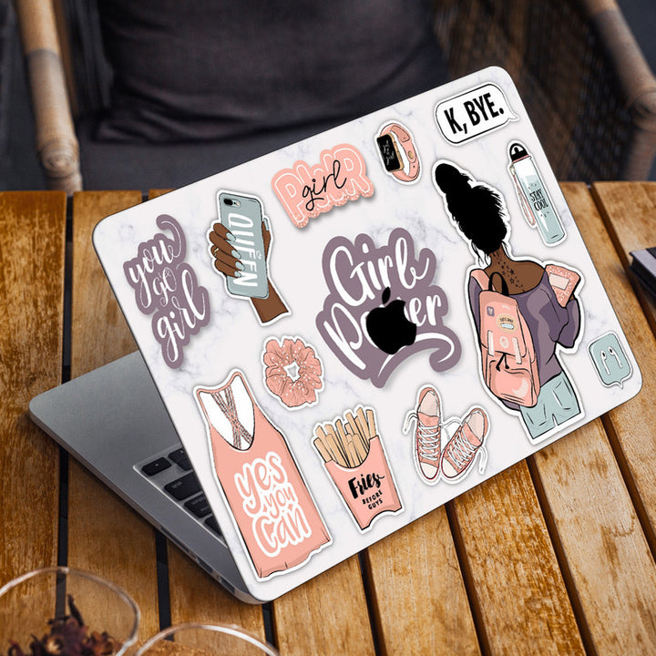 Laptop Skin for Apple MacBook - Girl Power Fries Shoes - SkinsLegend