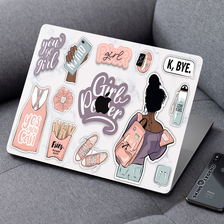 Laptop Skin for Apple MacBook - Girl Power Fries Shoes - SkinsLegend