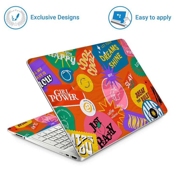 14 Inch Full Panel Laptop Skin - Girls Dream Shine