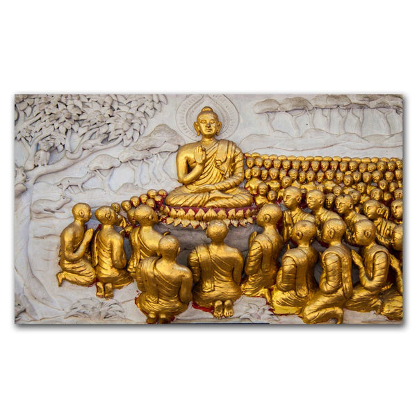 FineArts Rolled Canvas Painting - Golden Buddha