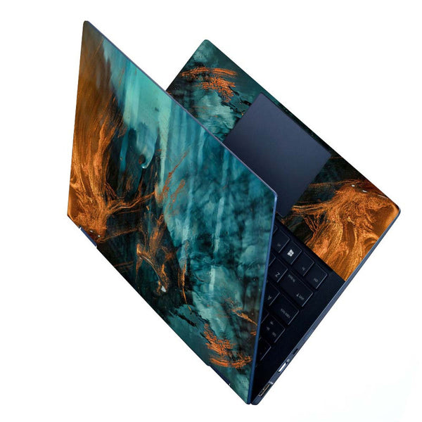 Full Panel Laptop Skin - Golden Brush Art