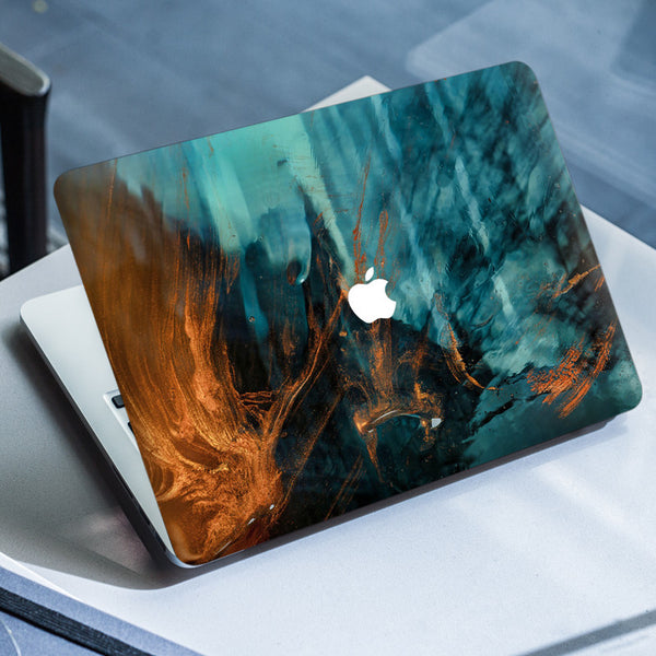 Laptop Skin for Apple MacBook - Golden Brush Art - SkinsLegend