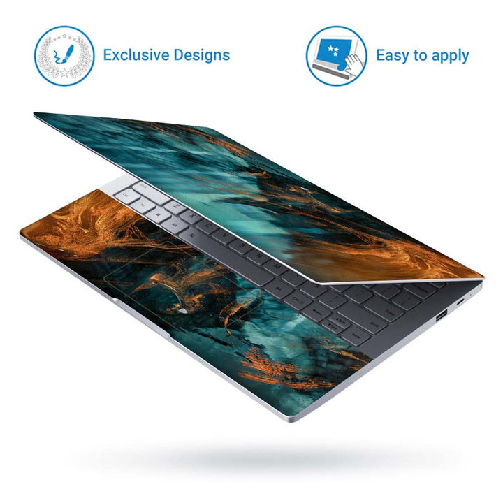 Full Panel Laptop Skin - Golden Brush Art