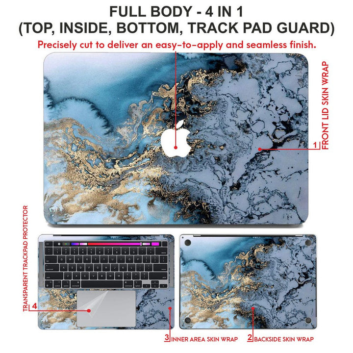 Laptop Skin for Apple MacBook - Golden Sea View - SkinsLegend