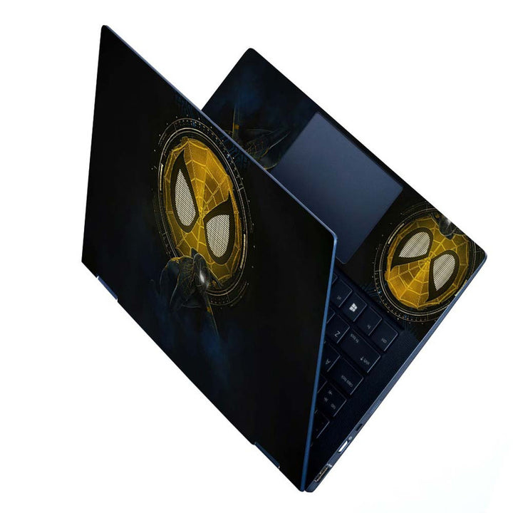 Full Panel Laptop Skin - Golden Spider Art