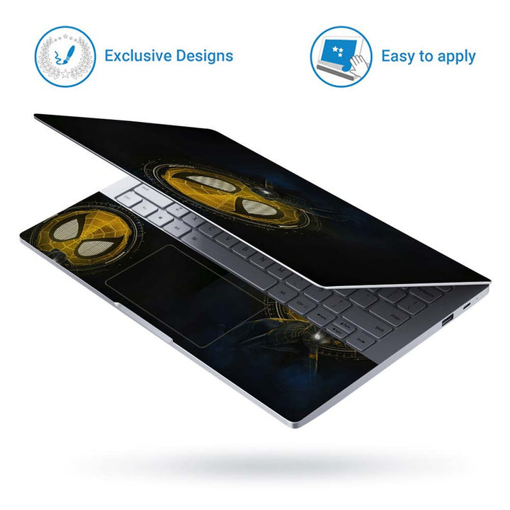 Full Panel Laptop Skin - Golden Spider Art