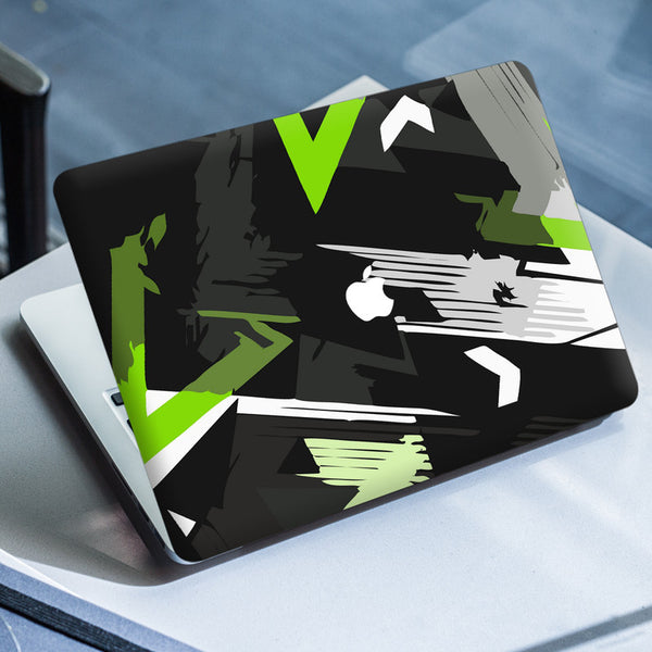 Laptop Skin for Apple MacBook - Green Black Art - SkinsLegend