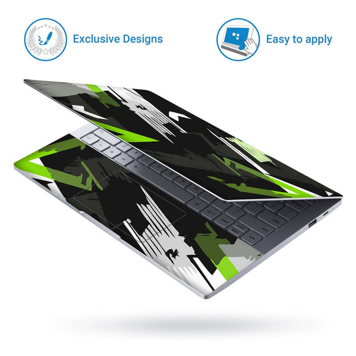 Full Panel Laptop Skin - Green Black Art