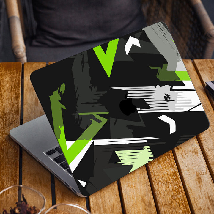 Laptop Skin for Apple MacBook - Green Black Art - SkinsLegend