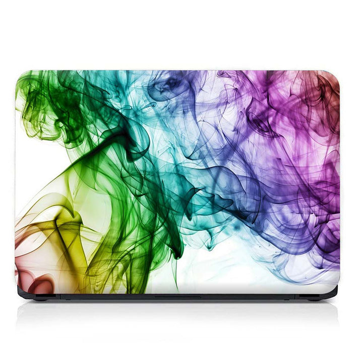 Full Panel Laptop Skin - Green Blue Smoke