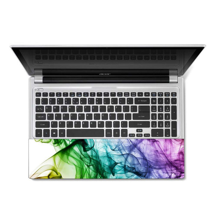 Full Panel Laptop Skin - Green Blue Smoke