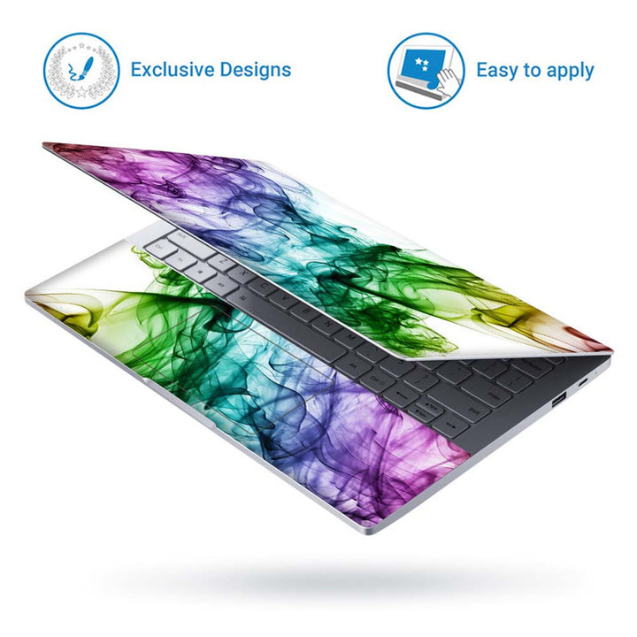 Full Panel Laptop Skin - Green Blue Smoke