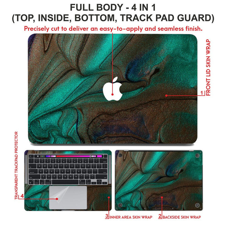 Laptop Skin for Apple MacBook - Green Brown Dust - SkinsLegend