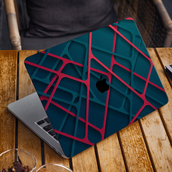 Laptop Skin for Apple MacBook - Green Line Bars - SkinsLegend