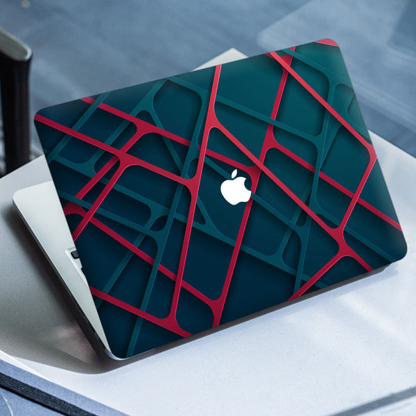 Laptop Skin for Apple MacBook - Green Line Bars - SkinsLegend