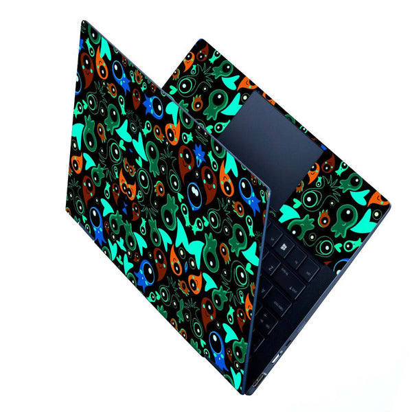 Full Panel Laptop Skin - Green Owl Art