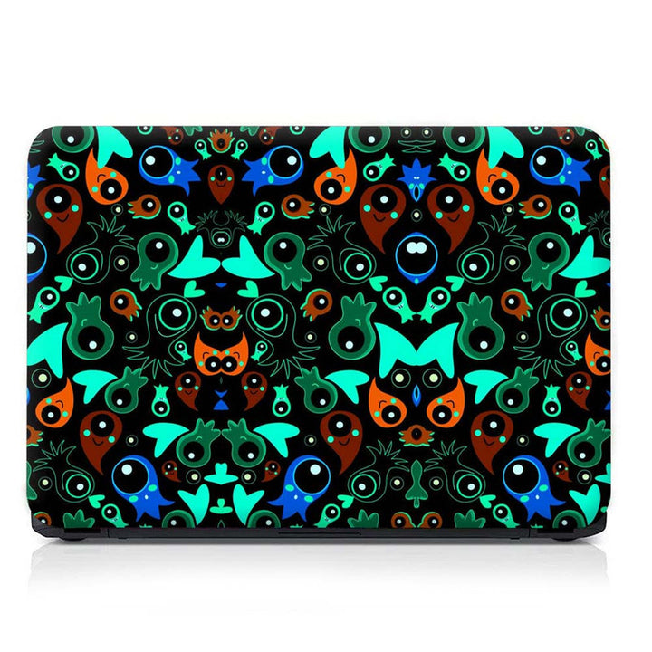 Full Panel Laptop Skin - Green Owl Art