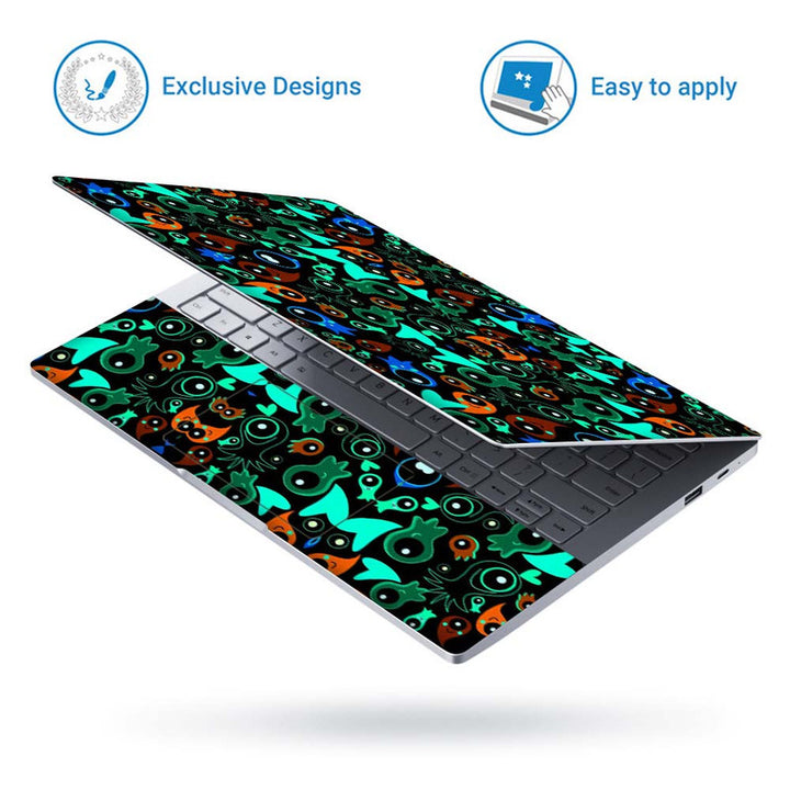 Full Panel Laptop Skin - Green Owl Art