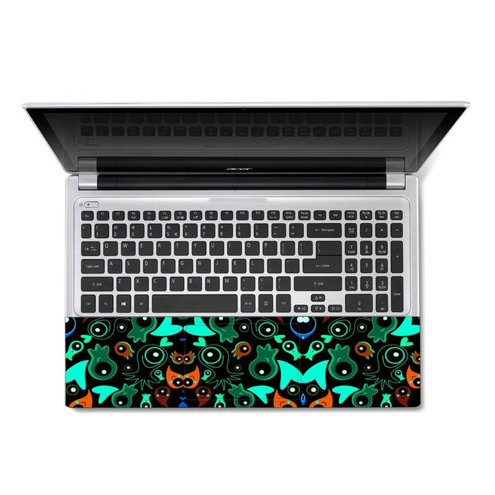 Full Panel Laptop Skin - Green Owl Art