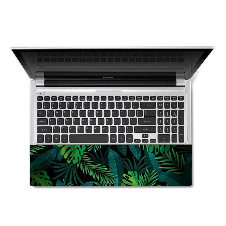 Full Panel Laptop Skin - Green Shaded Leaves