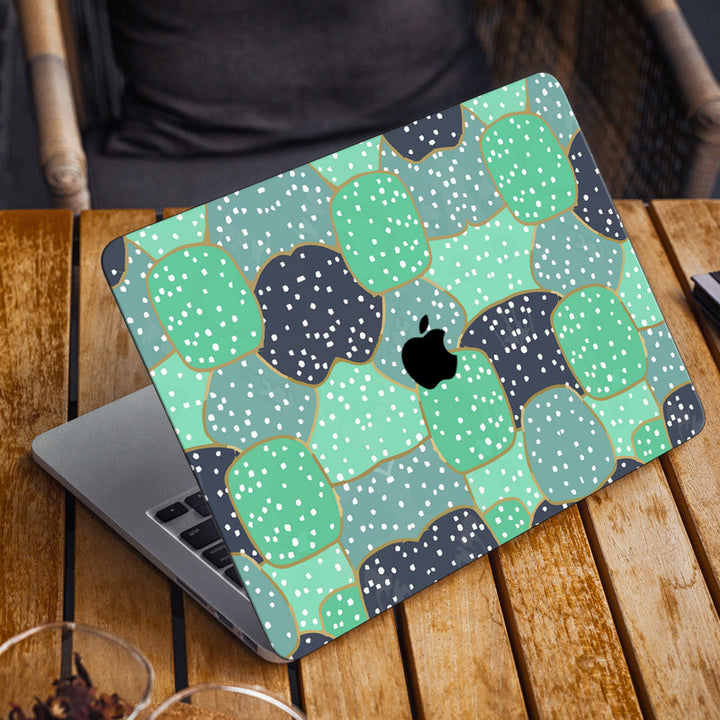 Laptop Skin for Apple MacBook - Greenish Dotted Art - SkinsLegend