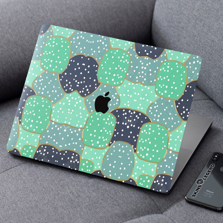 Laptop Skin for Apple MacBook - Greenish Dotted Art - SkinsLegend