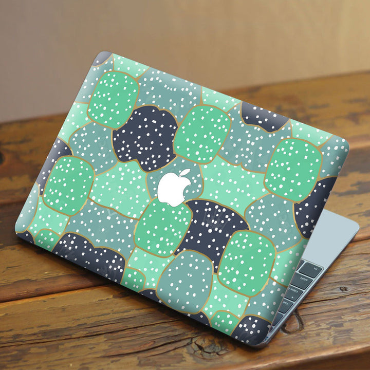 Laptop Skin for Apple MacBook - Greenish Dotted Art - SkinsLegend